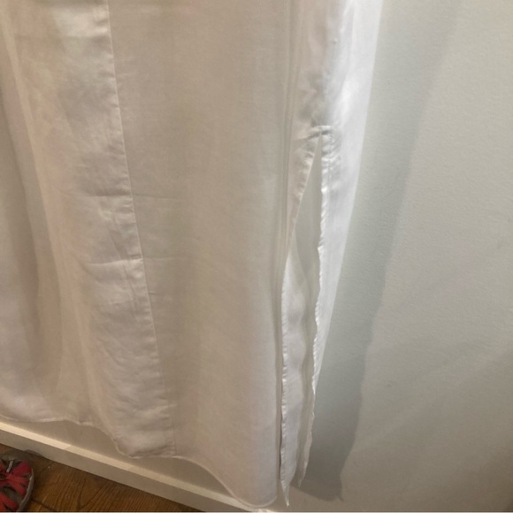 H&M Sz M 100% Lyocell V-Neck Front Pleat Short Sleeve Beach Cover Up Kaftan NEW - Picture 15 of 16